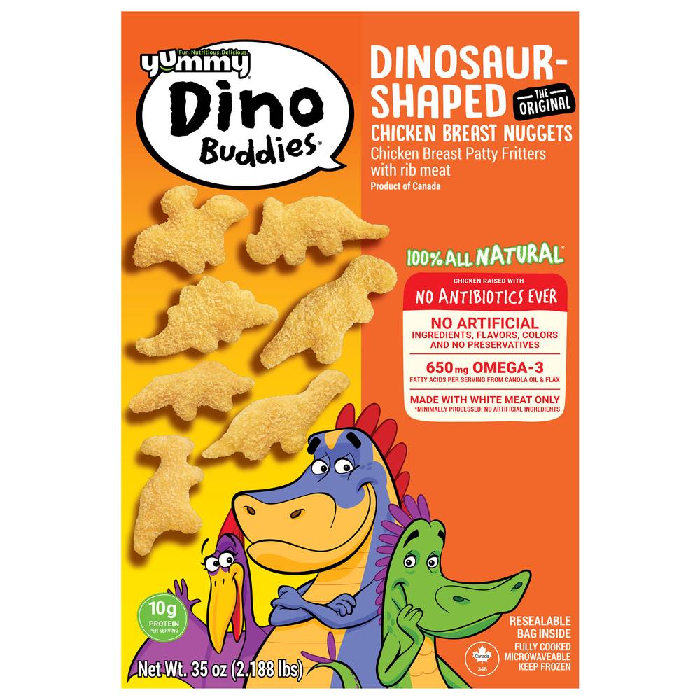 Yummy Dino Buddies the Original Dinosaur Shaped Chicken Nuggets