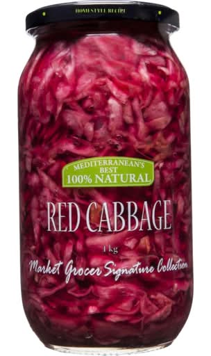 The Market Grocer 100%25 Natural Red Cabbage Jar (1kg)