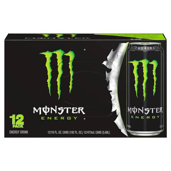 Order Monster Energy (16 oz x 12 ct) food online from Rite Aid store, Shawnee on bringmethat.com