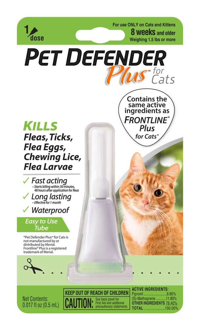 Pet Defender Plus 1 Dose For Cats (0.02 fl oz)