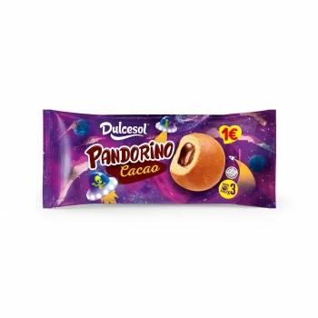 Bollo con crema de cacao Pandorino Dulcesol 135 g.