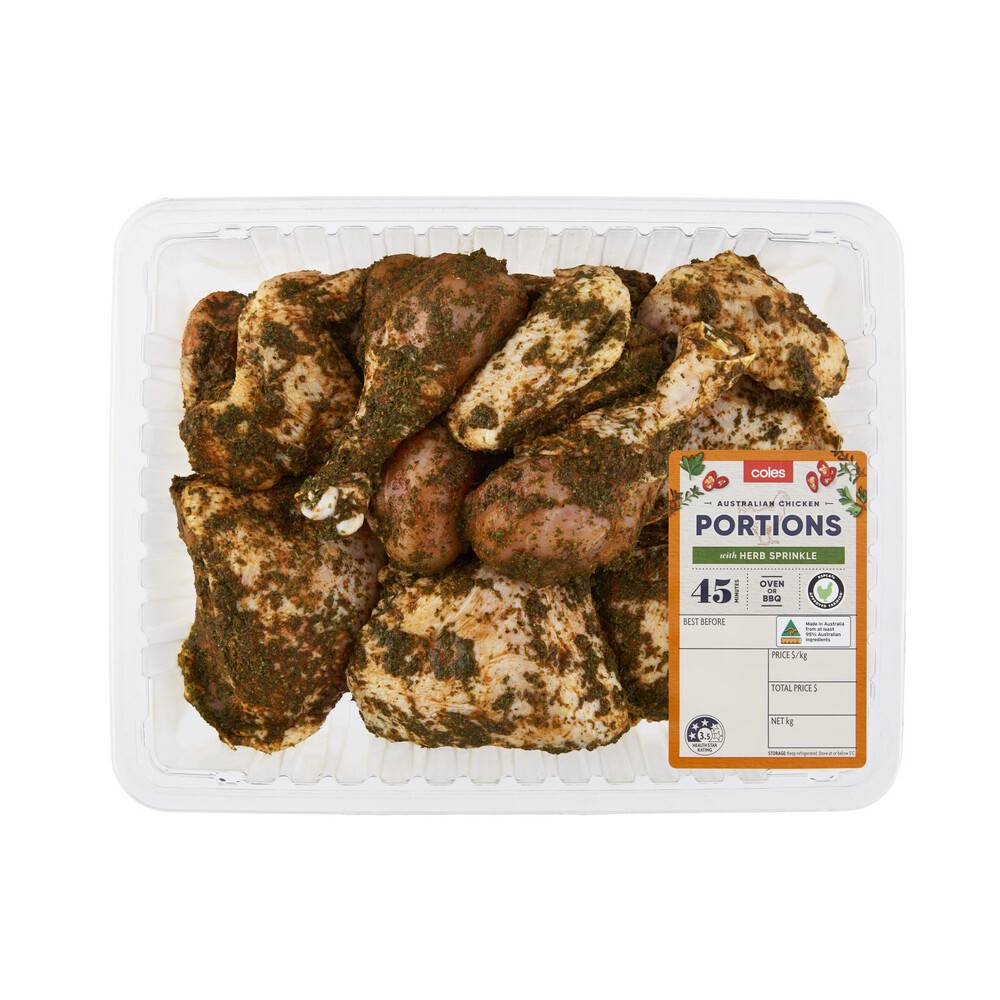 Coles RSPCA Chicken Portions With Herb Sprinkle approx. 1.46kg