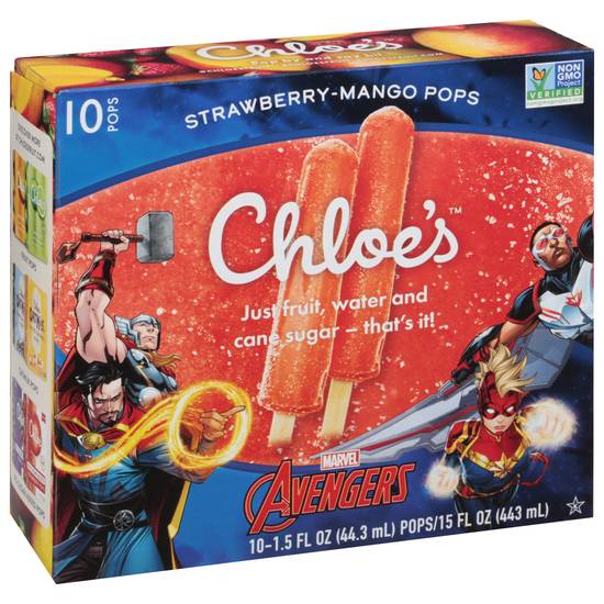 Chloe's Avengers Strawberry-Mango Pops (10 ct)