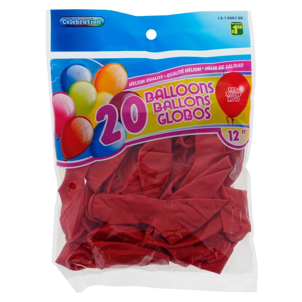 Balloons - Red, 20 Pack