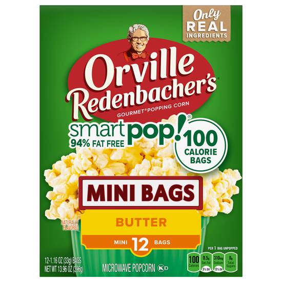 Orville Redenbacher's Smart Pop! Mini Bags Gourmet Butter Popping Corn