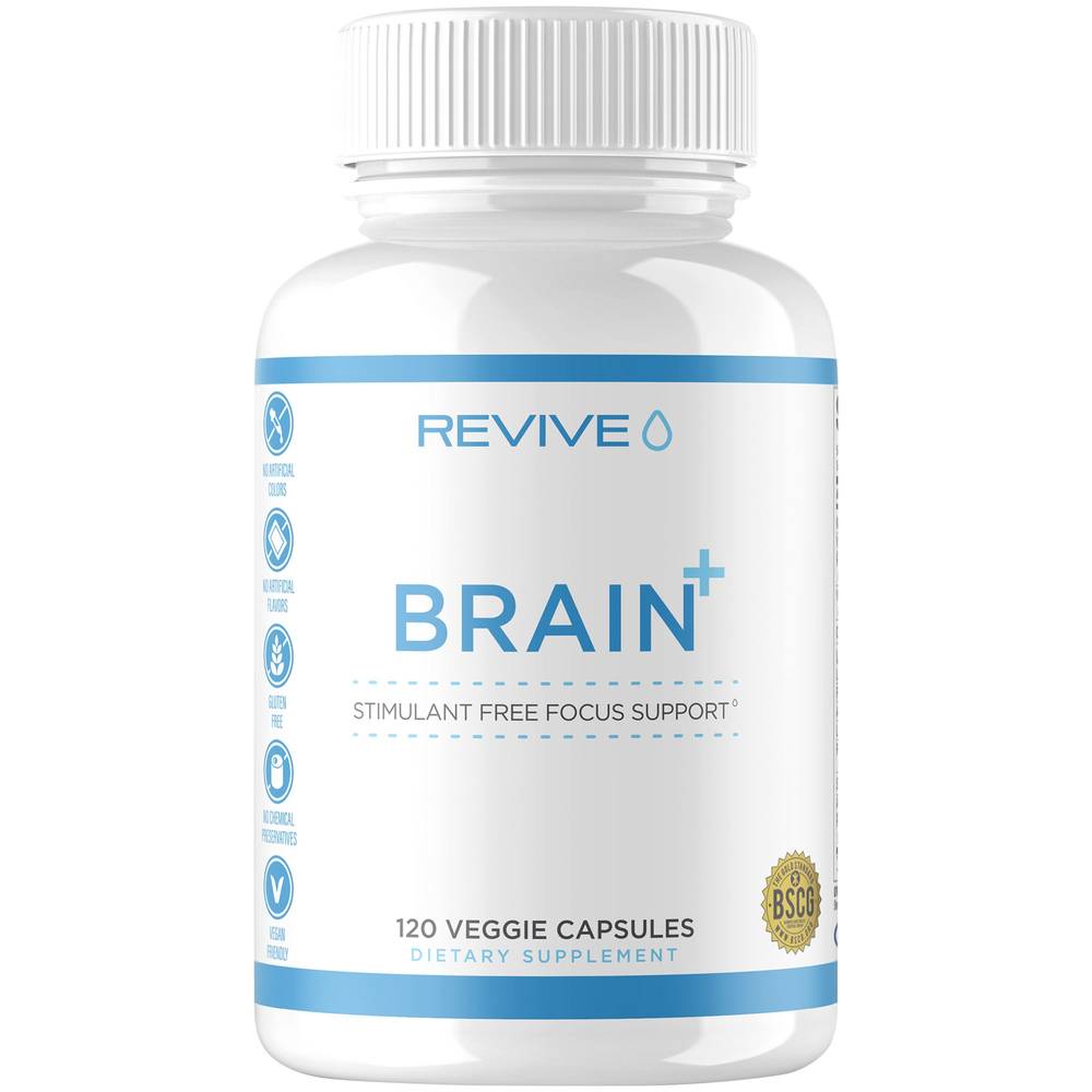 Brain+ Stimulant Free Focus Support (120 Veggie Capsules)