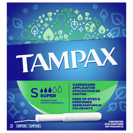 Tampax Super Absorbency Tampons (20 ct)