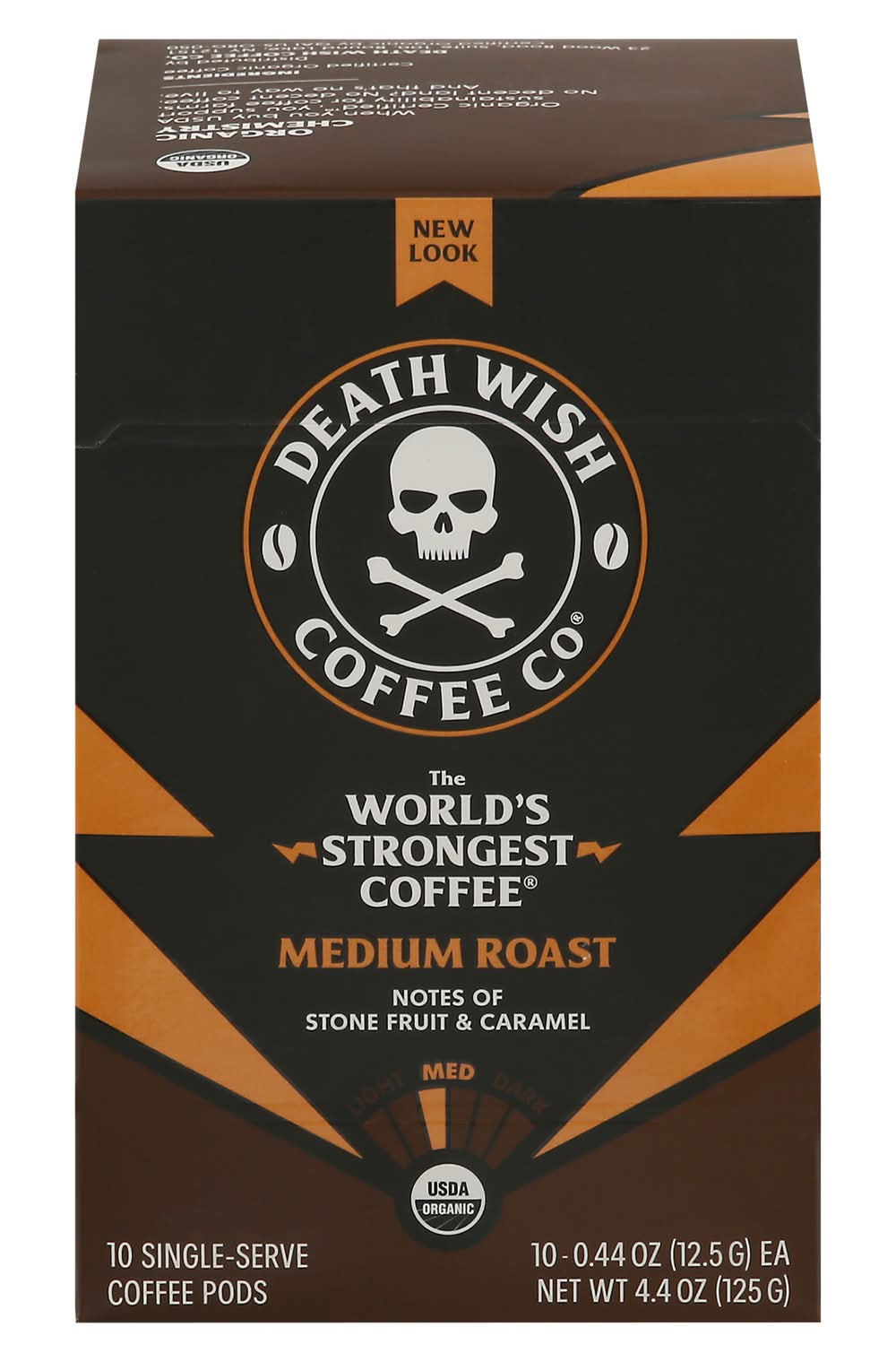 Death Wish Coffee Co. Premium Medium Roast Single Serve Coffee Pods (0.44 oz, 10 ct)