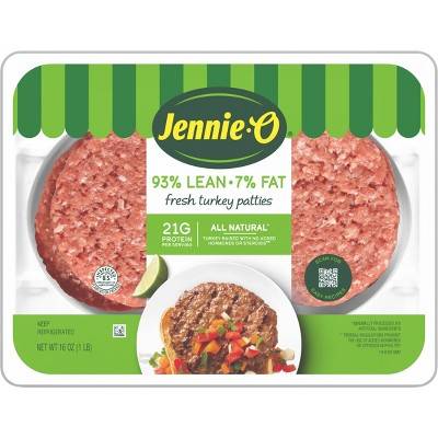 Jennie-O 93% Lean Fresh All-Natural Turkey Patties (4 oz, 4 ct)