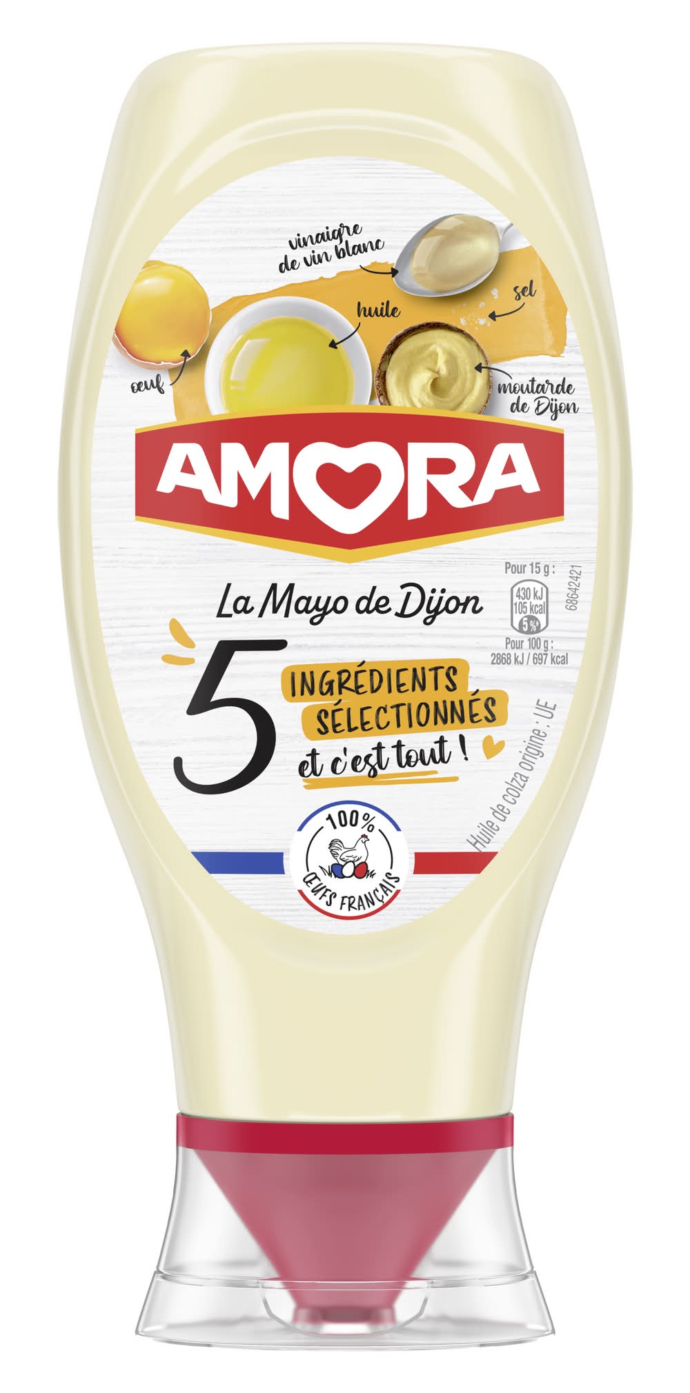 Amora - Mayonnaise de dijon 5 ingrédients (400g)