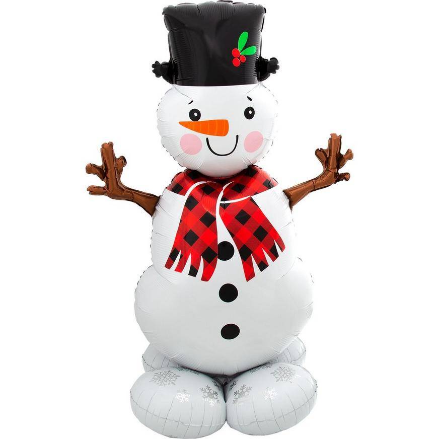 Uninflated AirLoonz Snowman Foil Balloon, 55in