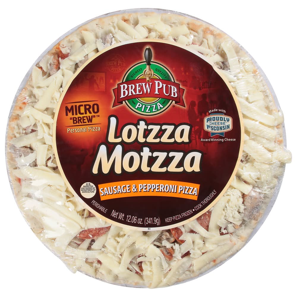 Brew Pub Lotzza Motzza Sausage & Pepperoni Pizza (14.9 oz)