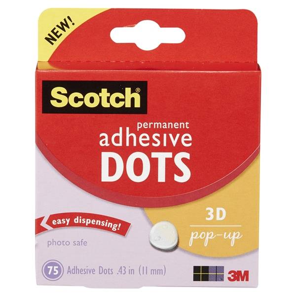Scotch 3m Permanent Adhesive Dots (11 mm)