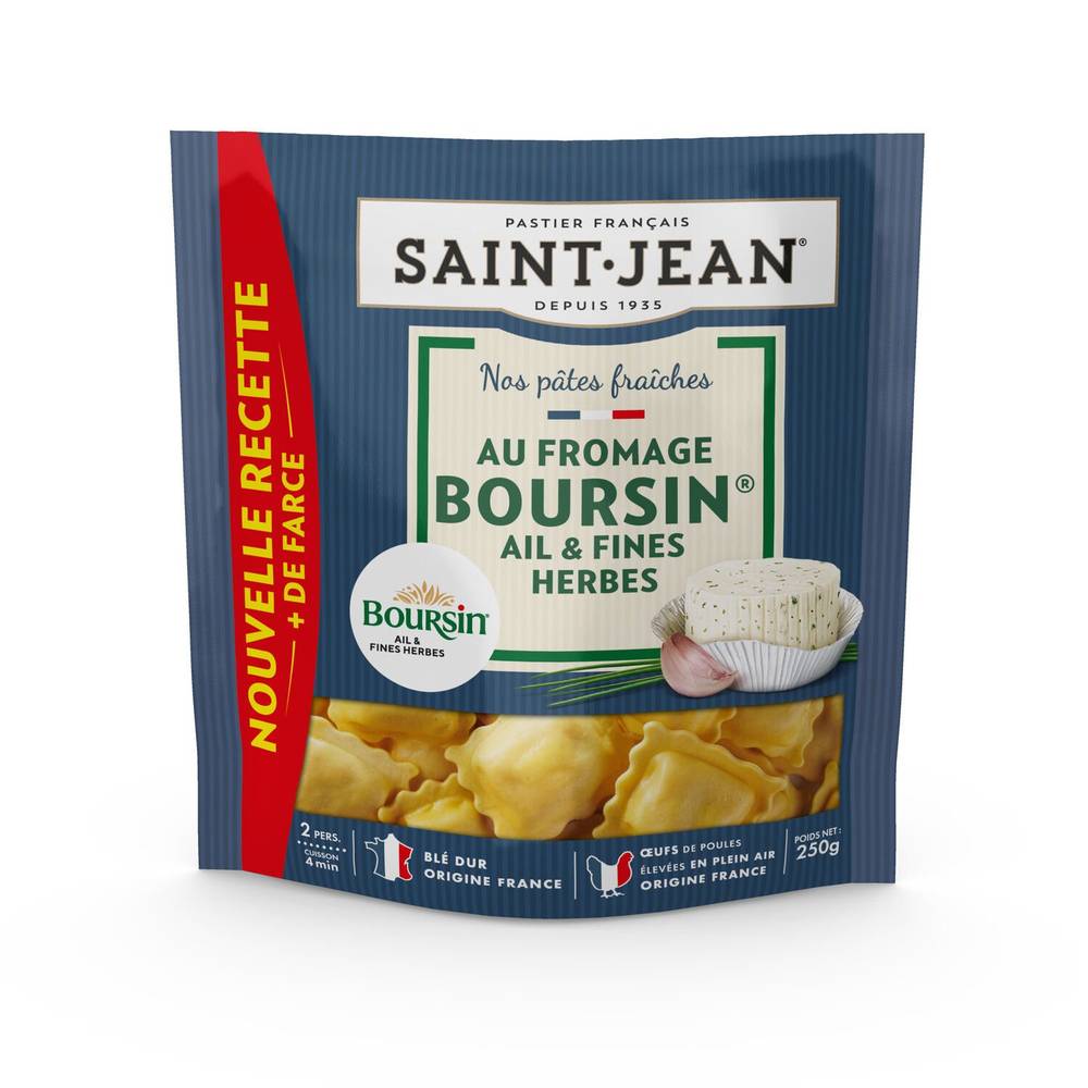 Saint Jean - Pâtes fraîches au fromage boursin, ail et fines herbes