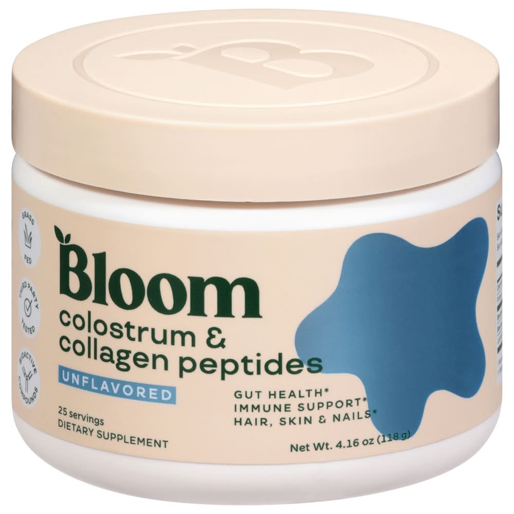Bloom Colostrum & Collagen Peptides Supplement (4.16 oz)