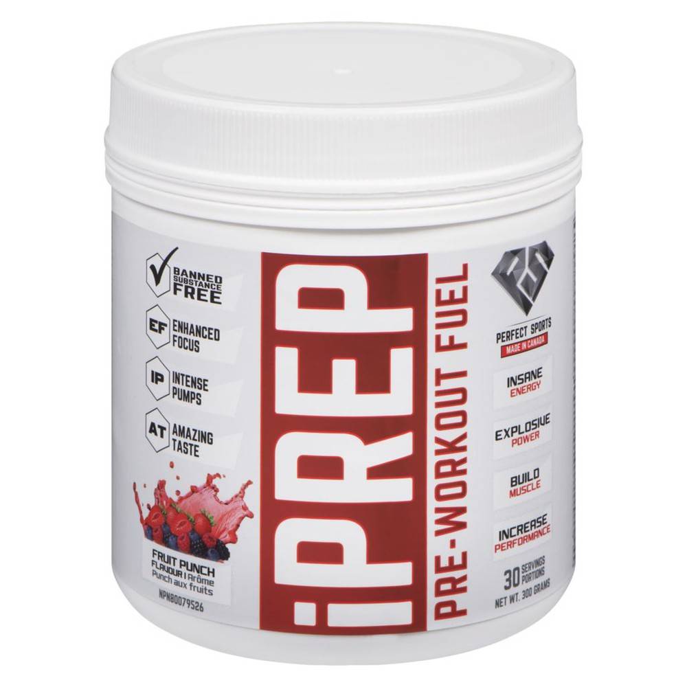 PERFECT Sports Iprep Pre-Workout Powerhouse Fruit Punch Flavour (300 g)