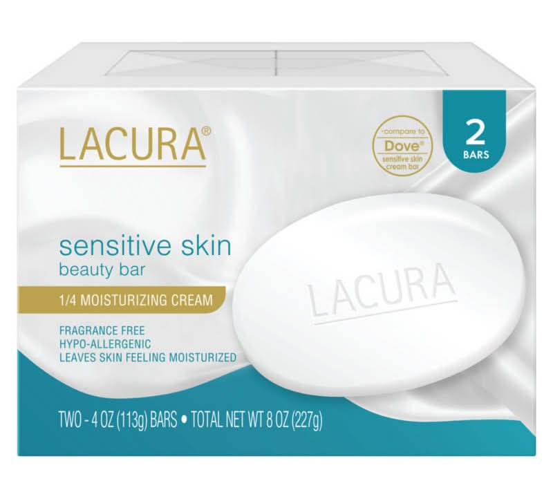 Lacura Sensitive Skin Beauty Bar (4 oz, 2 ct)