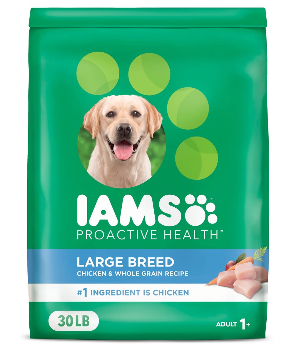 Iams Proactive Health Large Breed Adult Dry Dog Food with Real Chicken & Whole Grains (Flavor: Chicken, Color: Assorted, Size: 30 Lb)