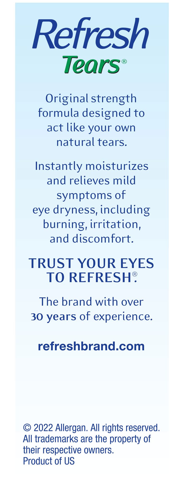 Refresh Tears Moisturizing Relief Lubricant Eye Drops (1 fl oz)  Trusted  Self-Care Products That Make a Difference | Eye Drops & Lubricants | Uber  Eats