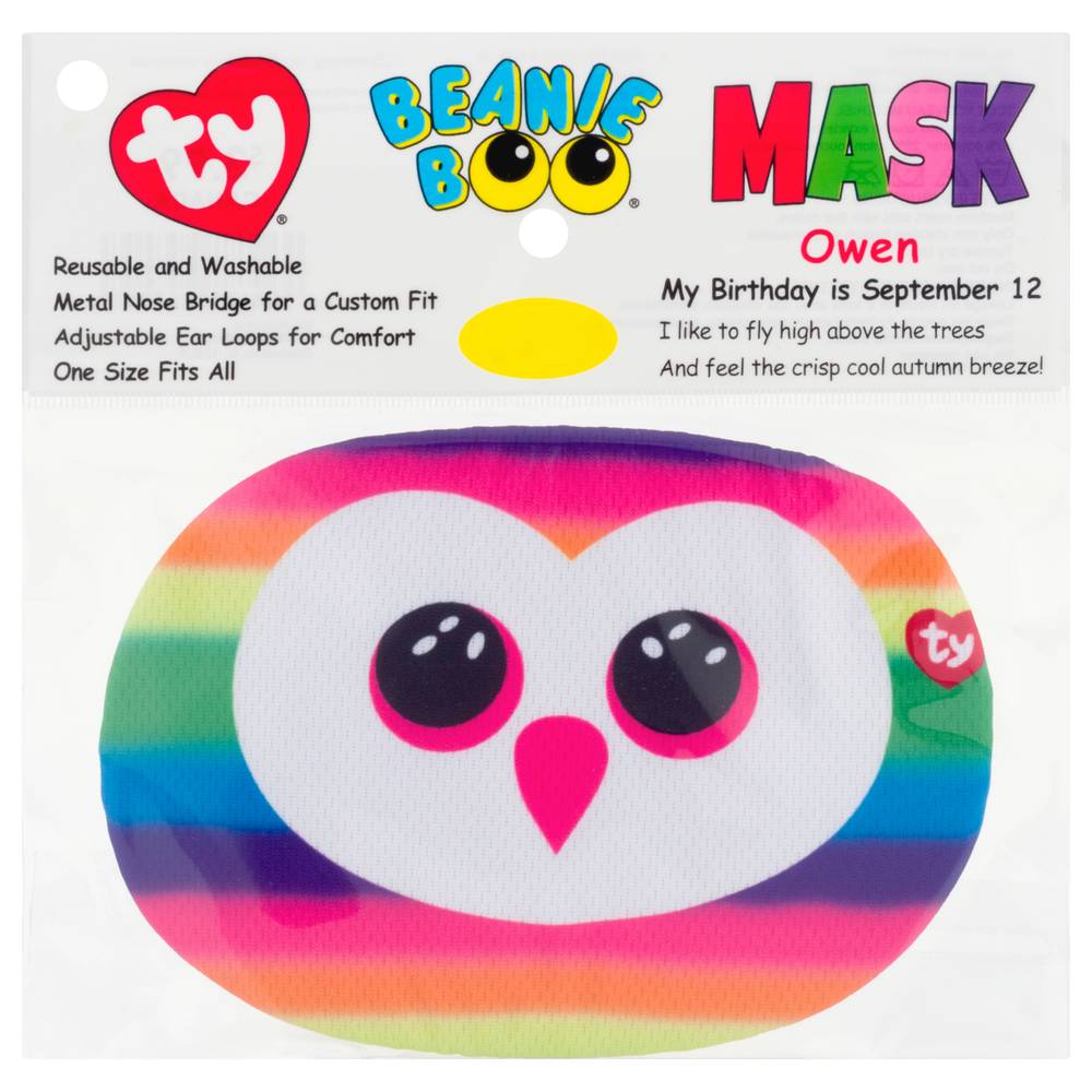 Ty Beanie Boo Owen Face Mask