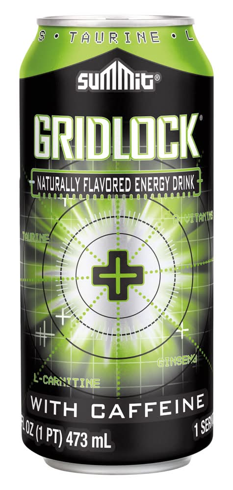 Summit Gridlock Naturally Flavored Energy Drink, Caffeine (16 fl oz)
