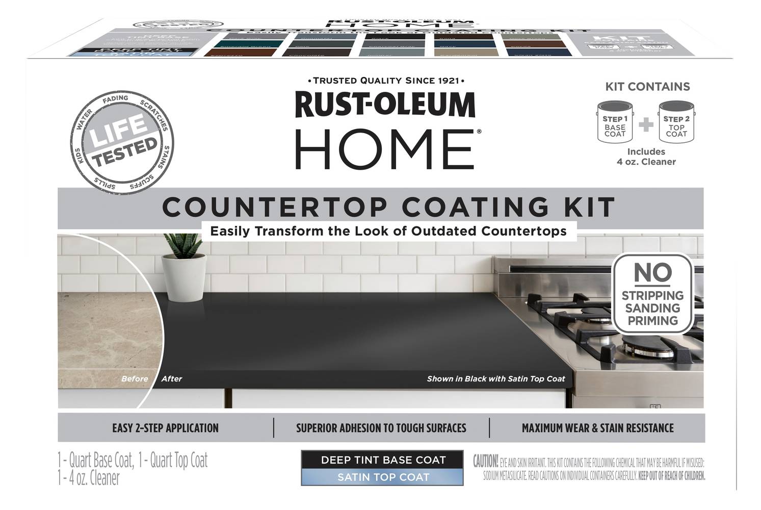 Rust-Oleum Home Countertop Deep Base Satin Countertop Refinishing Kit | 384963