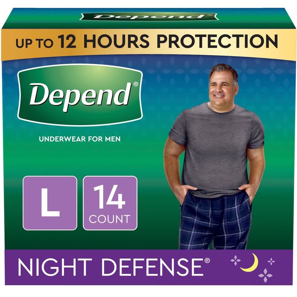 Depend Night Defense Underwear For Men