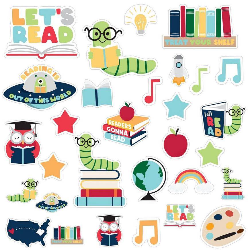 Celebrate Reading Paper Cutouts, 30ct - National Read Across America Day