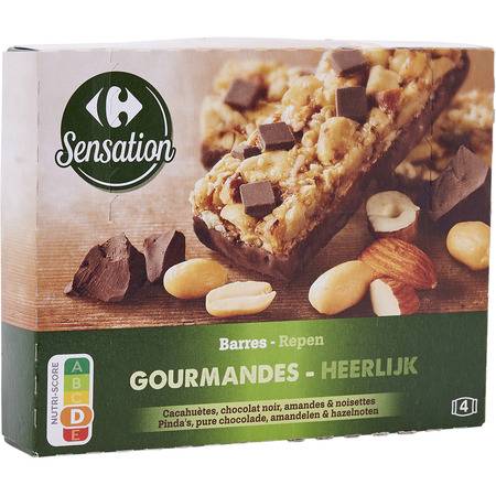 Carrefour Sensation - Barres chocolatées gourmandes