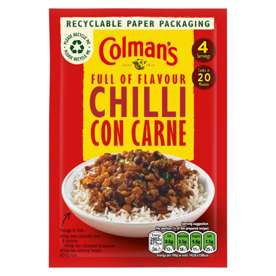 Colman's Recipe Mix Chilli Con Carne