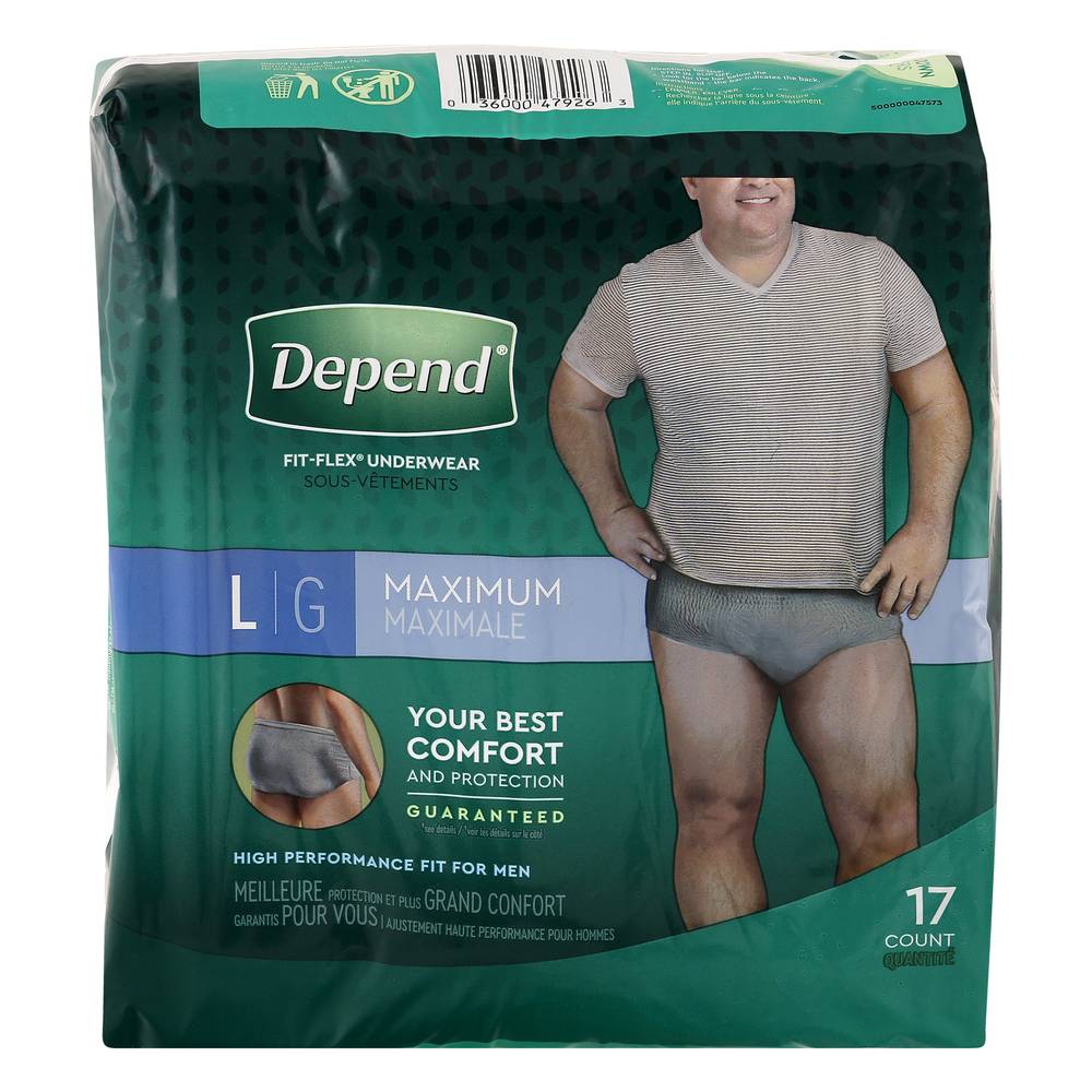 Depend Fit-Flex For Men Large Maximum Underwear (17 ct)