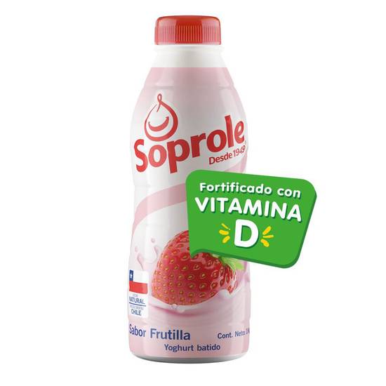 Soprole - Yoghurt batido sabor frutilla - Botella 1 kg