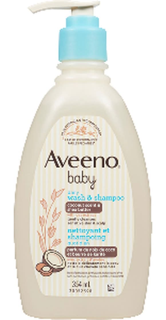 Aveeno Baby Daily Moisture Wash & Shampoo, Coconut-Shea Butter (354 ml)