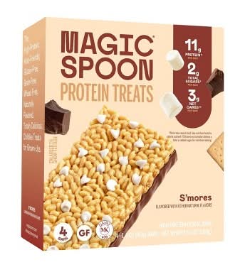 Magic Spoon Gluten Free High Protein Cereal Treats, S'mores (4 x 1.4 oz)