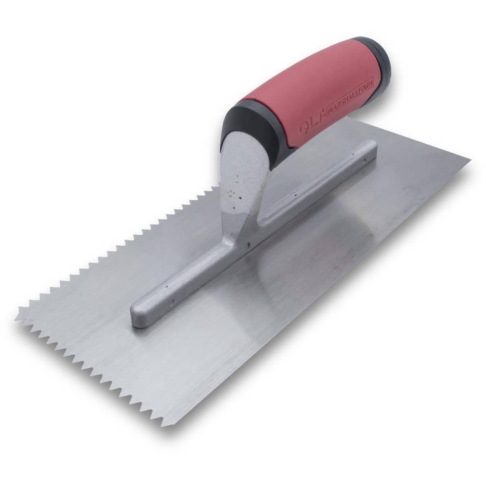 Marshalltown 3/16-in x 1/4-in x 1/4-in Ground Steel V-notch Ceramic Floor Trowel | NT676