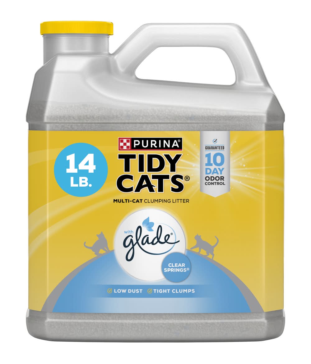 Purina Tidy Cats Glade Multi Cat Clumping Litter, Clear Springs (14 lbs)