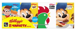 Kellogg's Breakfast Cereal Variety pack (8 pack)