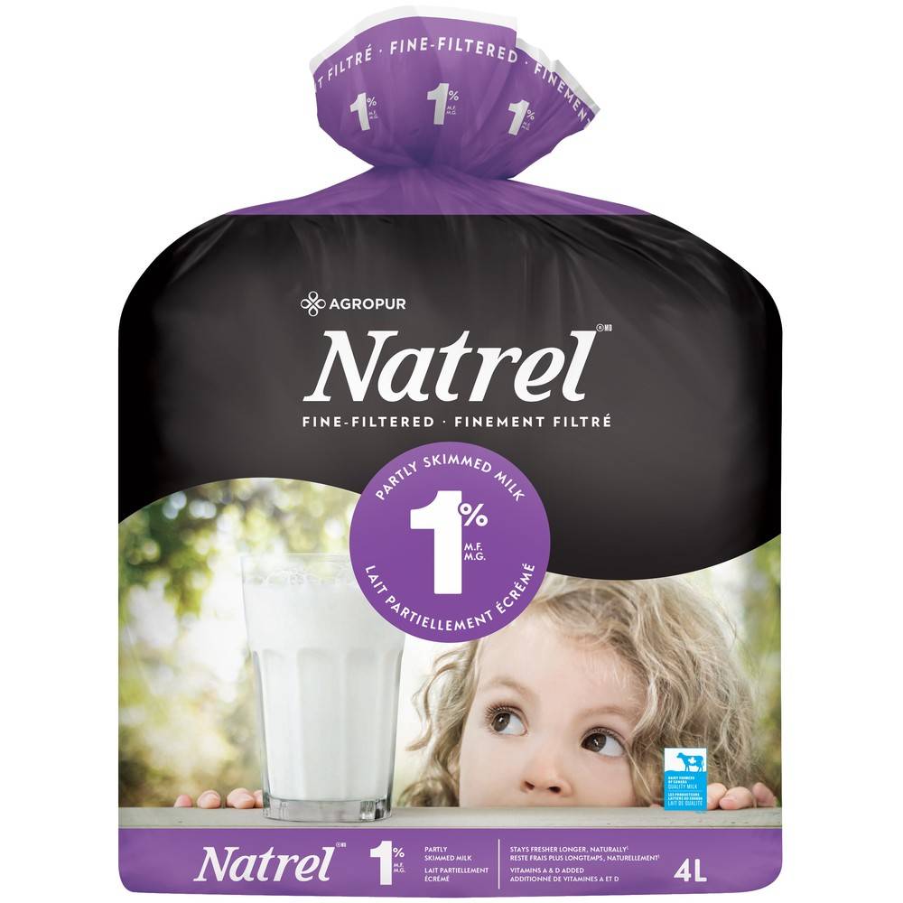 Natrel Fine-Filtered 1% Partly Skimmed Milk (4 L)