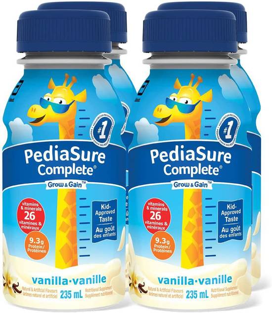 Pediasure Complete Vanilla Nutritional Supplement (4 ct, 235 ml)