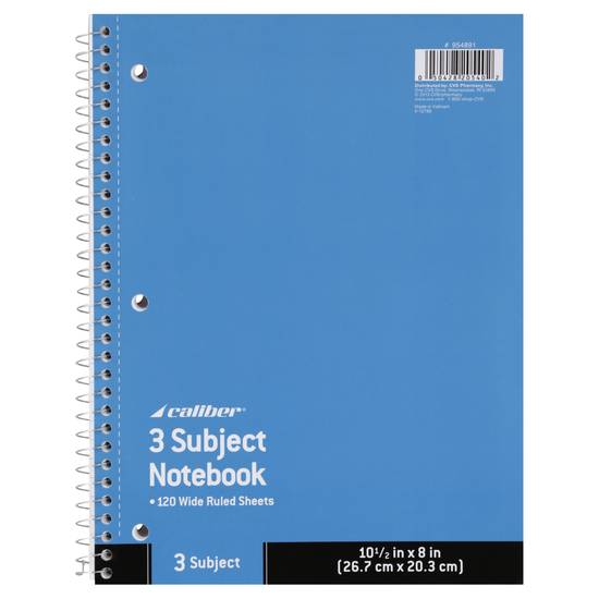 Caliber 3 Subject Notebook (26.7 cm x20.3 cm)