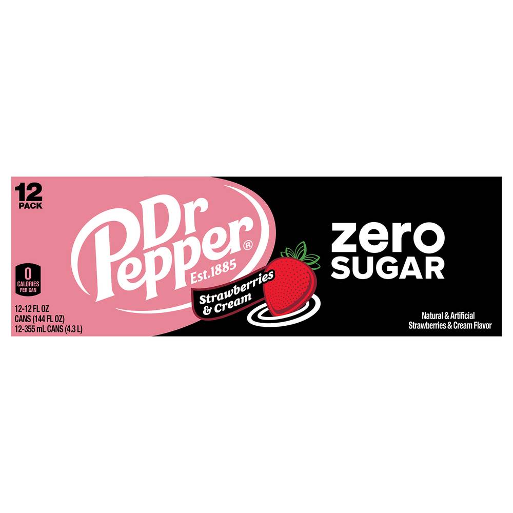 Dr Pepper Strawberries & Cream Soda (12 x 12 fl oz)