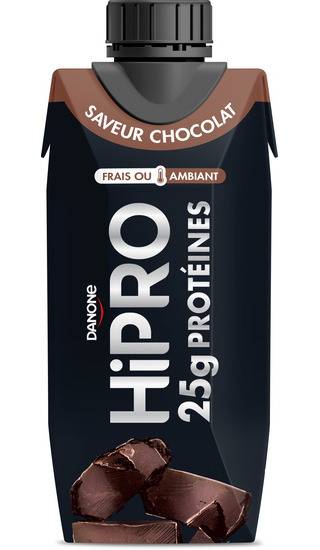Yaourt à boire chocolat protéiné 0% HIPRO - la bouteille de 345g