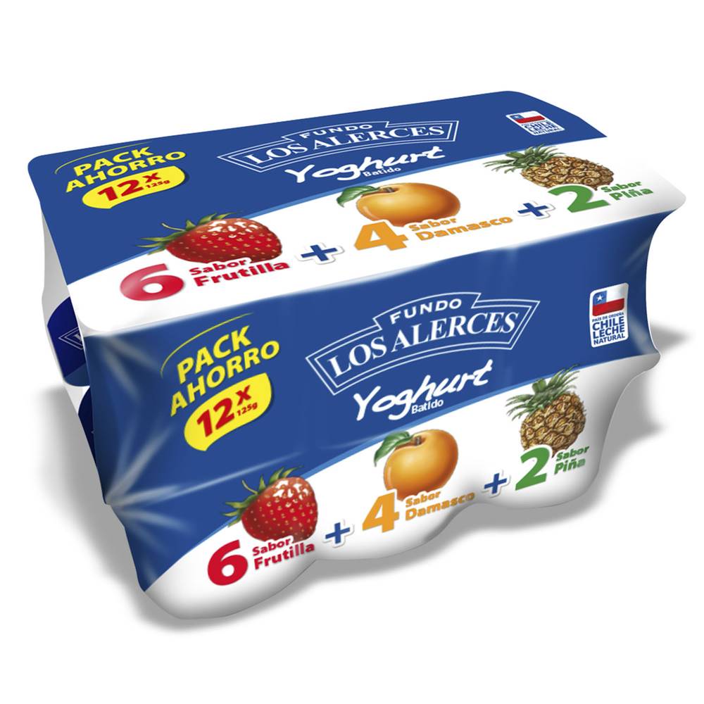 Fundo los alerces pack ahorro yogur batido (pack 12 x 125 g c/u)