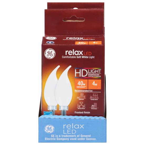 General Electric Soft White Relax Led 40w (2 ct)