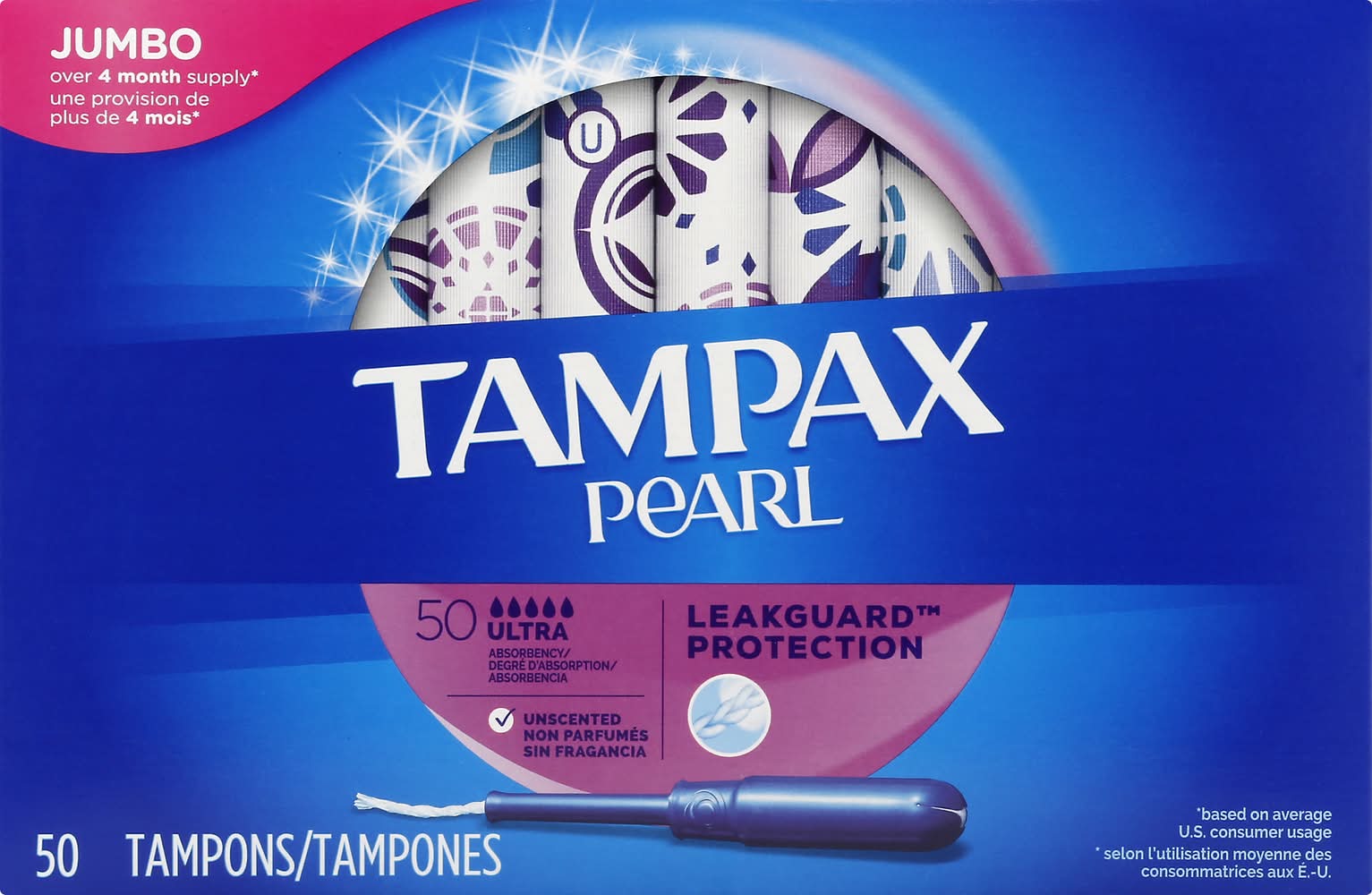 Tampax Ultra Aborbency Jumbo Tampons (50 ct)