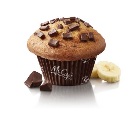 Muffin aux bananes et aux morceaux de chocolat [430.0 Cal]