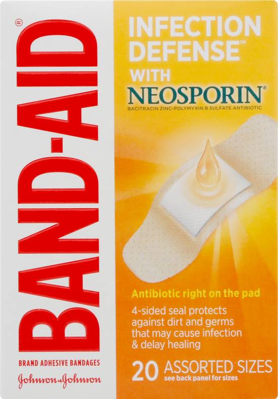 Band Aid Infection Defense With Neosporin Bandages (20 ct)