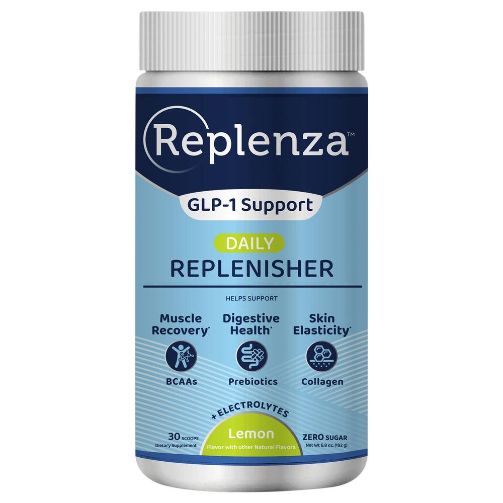 Replenza Glp-1 Support Daily Replenisher Dietary Supplement, Lemon (6.8 oz)