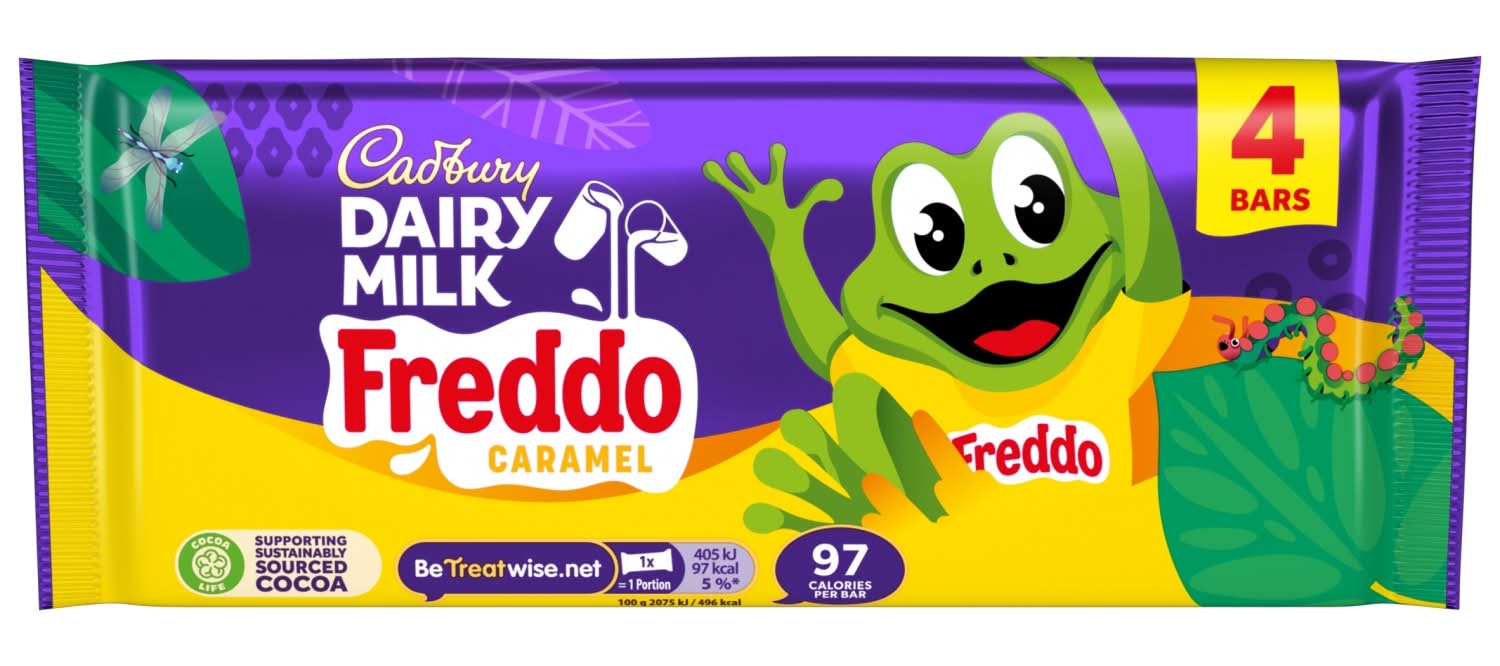 Cadbury Dairy Milk Freddo Caramel Chocolate Bar 5 Pack 97.5g