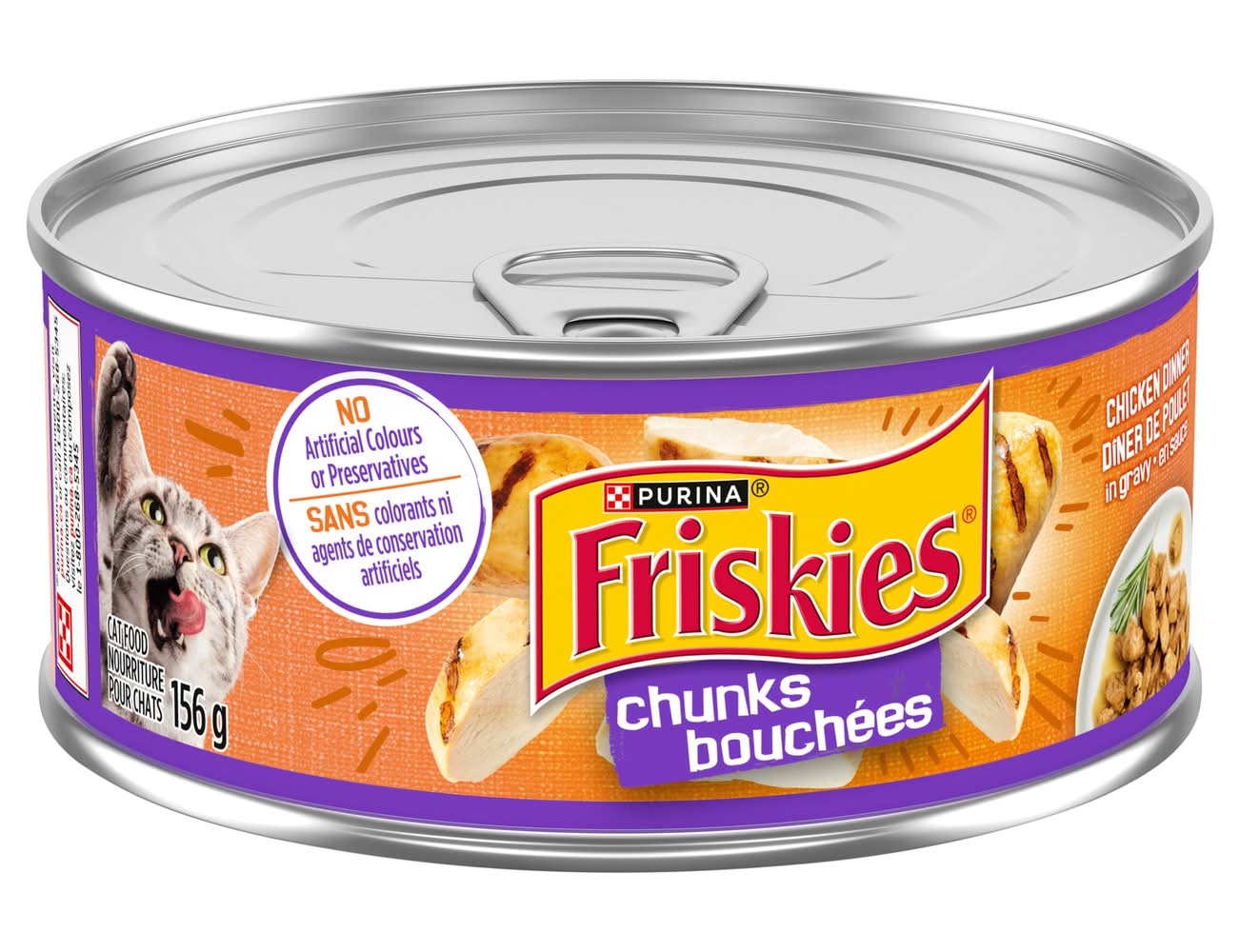 Purina Friskies Chunks Wet Cat Food, Chicken (156 g)